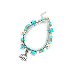 Boho Turquoise Anklet Bracelet, Beaded Anklet, Glass Beaded Anklet | X1805