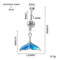 mermaid belly ring, belly ring, belly piercing, belly button piercing, belly button rings, blue belly rings