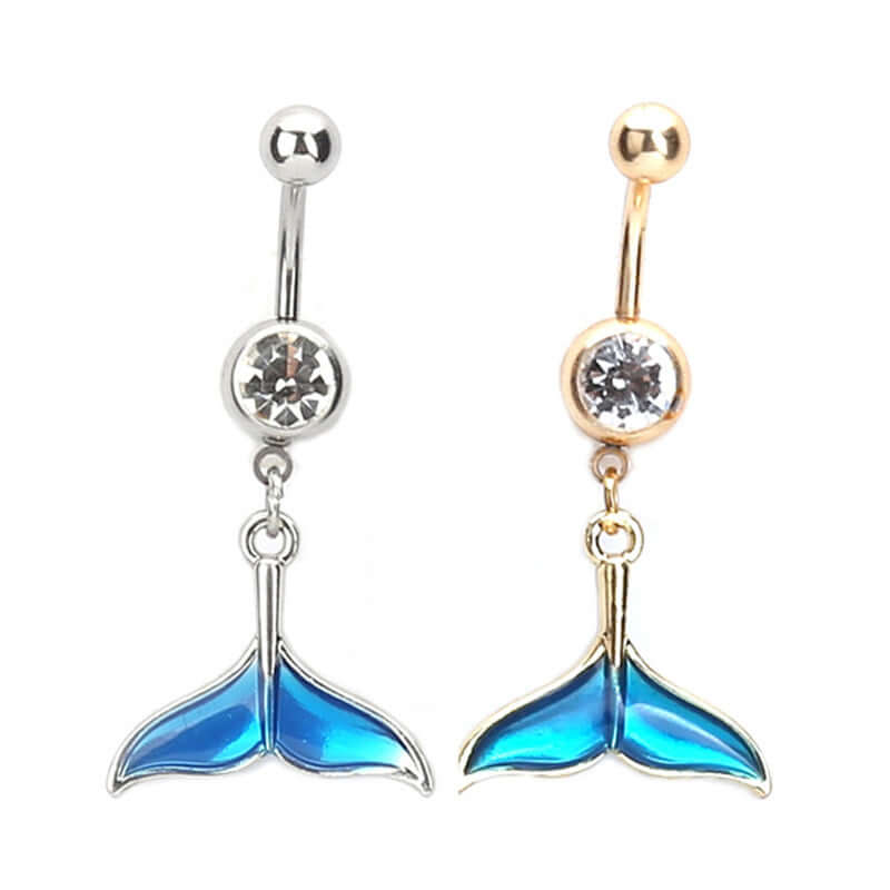 mermaid belly ring, belly ring, belly piercing, belly button piercing, belly button rings, blue belly rings