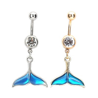 mermaid belly ring, belly ring, belly piercing, belly button piercing, belly button rings, blue belly rings