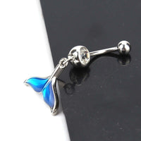 mermaid belly ring, belly ring, belly piercing, belly button piercing, belly button rings, blue belly rings