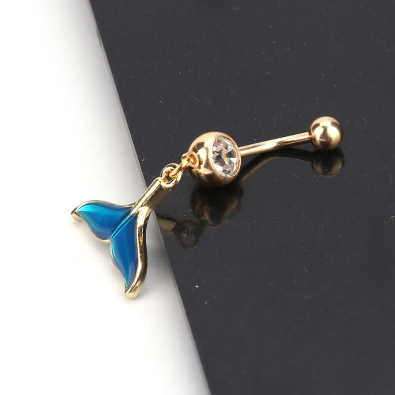mermaid belly ring, belly ring, belly piercing, belly button piercing, belly button rings, blue belly rings