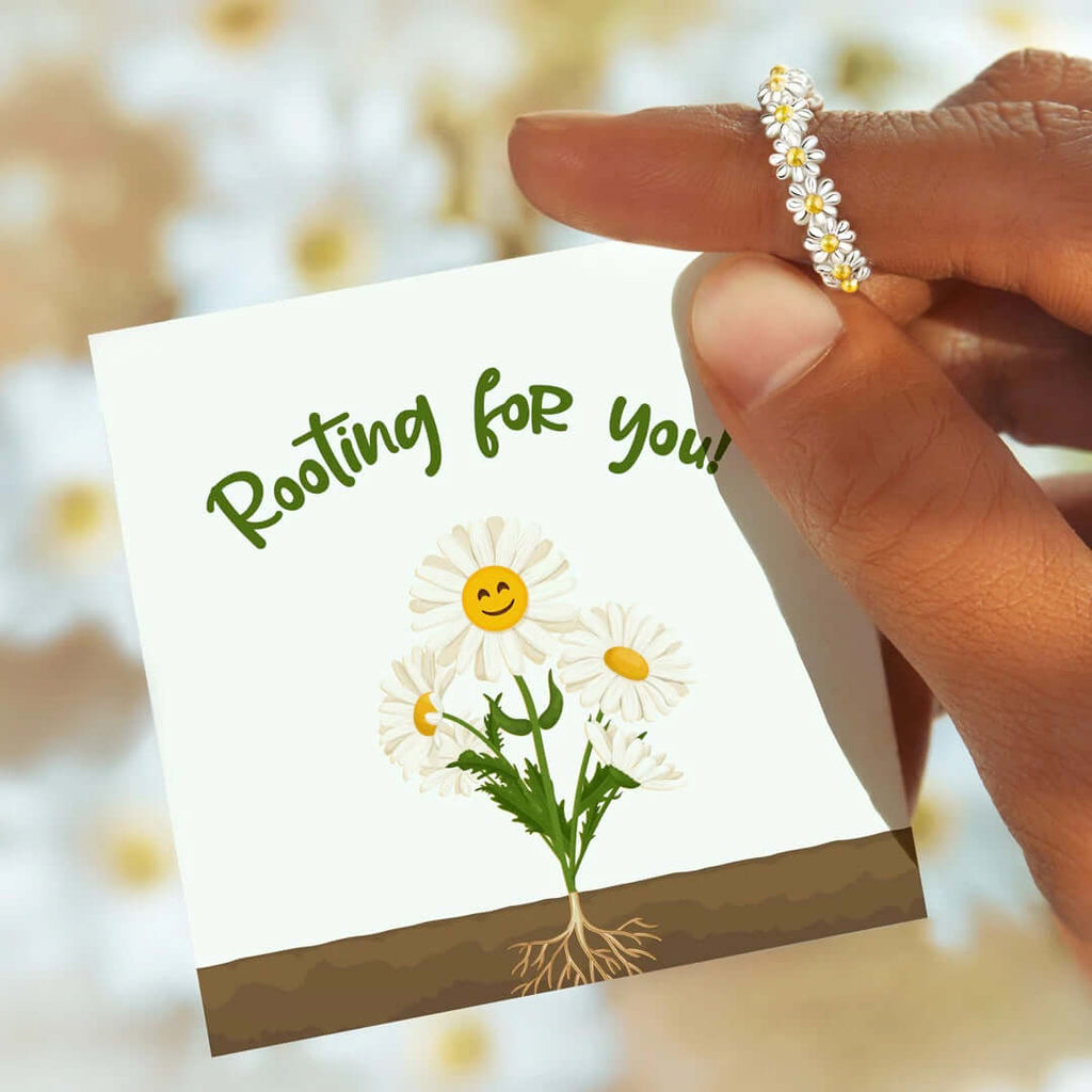 Flower Blossom Daisy Stacking Ring Mother's Day Ring Gift