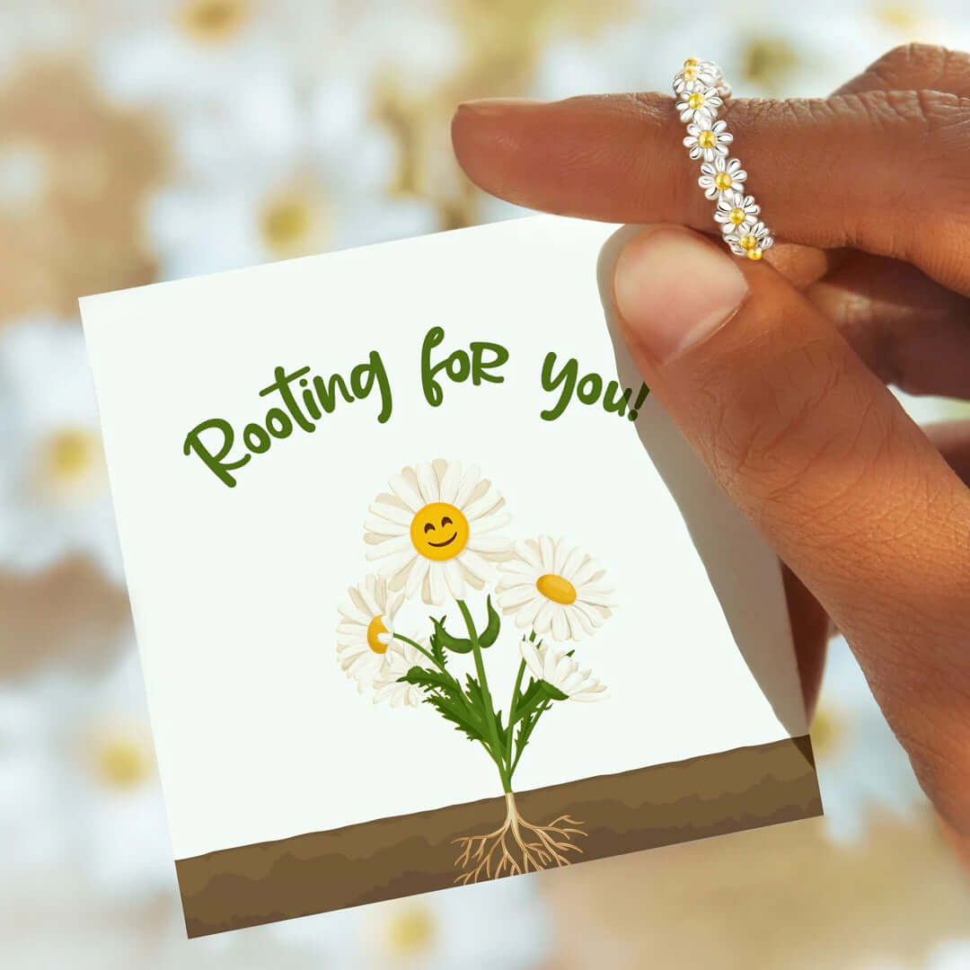 Flower Blossom Daisy Stacking Ring Mother's Day Ring Gift