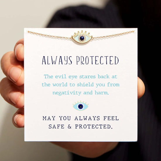 Sterling Silver Evil Eye Bracelet Gold