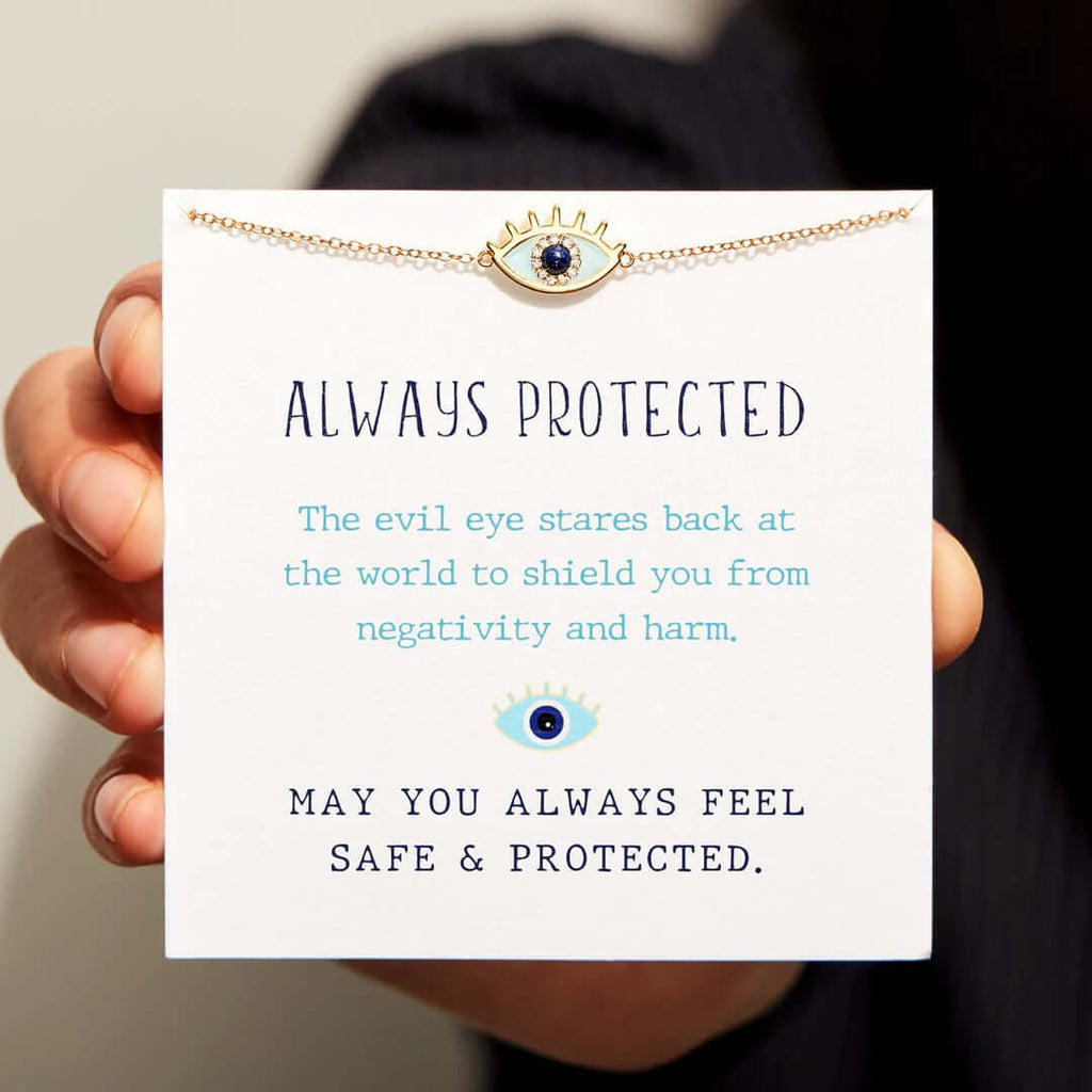 Sterling Silver Evil Eye Bracelet Gold