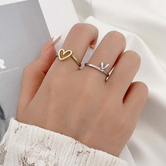 Self Love Mini Heart Stacking Ring Set
