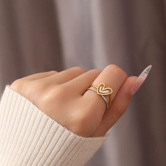 Self Love Mini Heart Stacking Ring Set