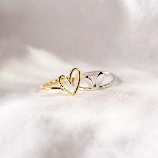 Self Love Mini Heart Stacking Ring Set