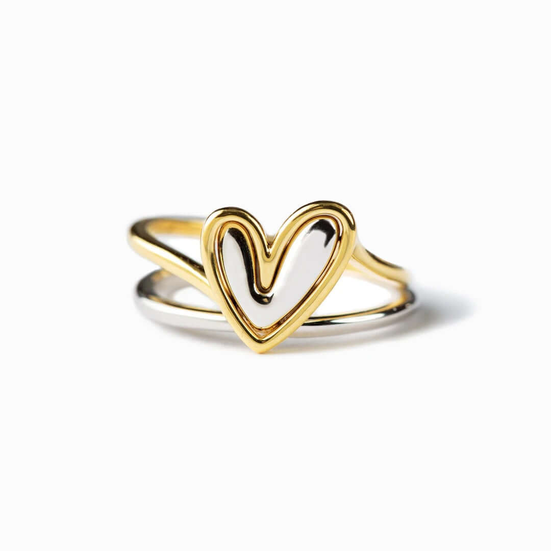 Self Love Mini Heart Stacking Ring Set