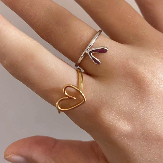 Self Love Mini Heart Stacking Ring Set