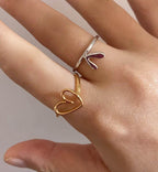 Self Love Mini Heart Stacking Ring Set