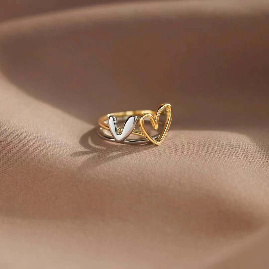 Self Love Mini Heart Stacking Ring Set