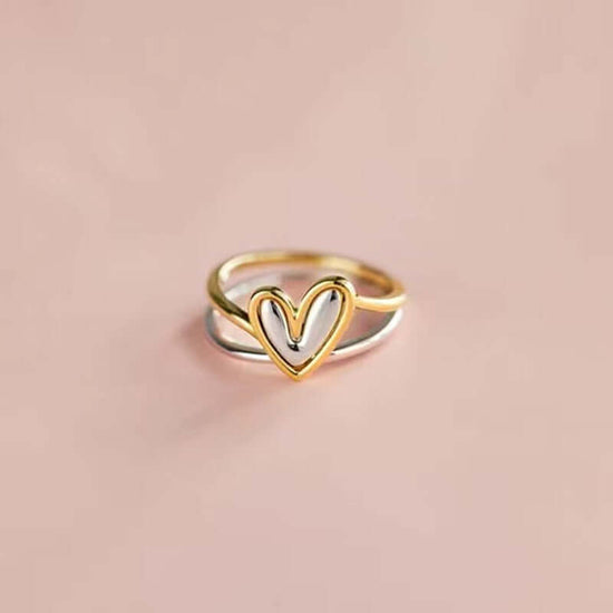 Self Love Mini Heart Stacking Ring Set