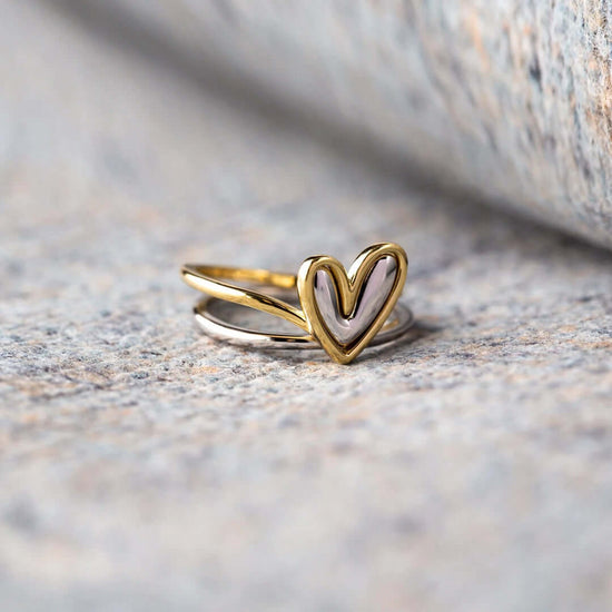 Self Love Mini Heart Stacking Ring Set