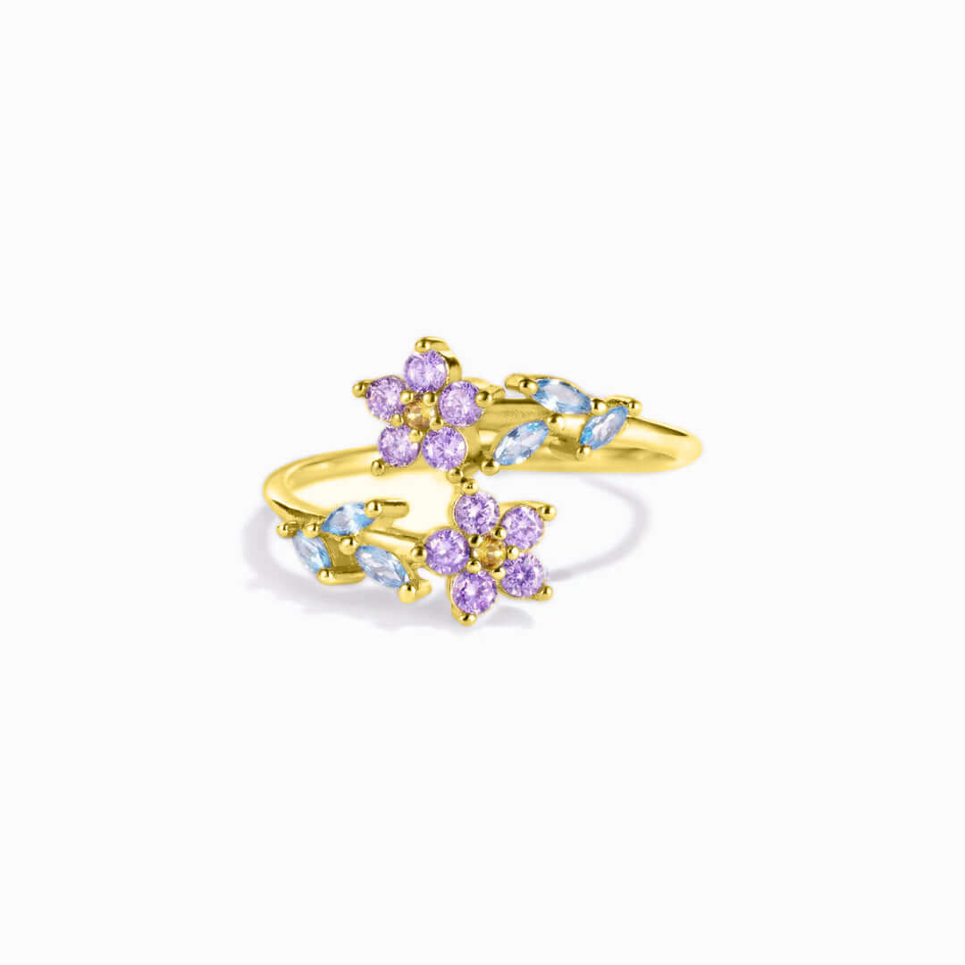 What Nots Rings Forget Me Nots Flower Blossom Stacking Rings – Jazzy Tune