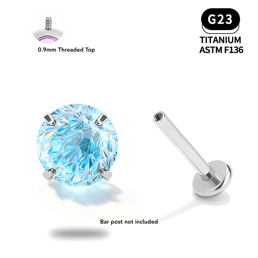 Celestial Spark Titanium CZ Flat Back Stud