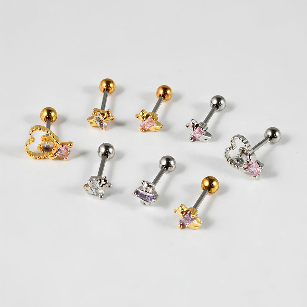 Hugging Bear Hypoallergenic Conch Earrings
