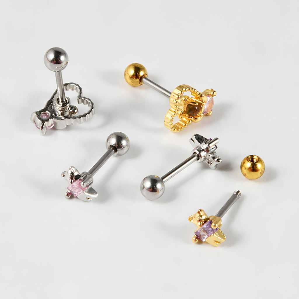 Hugging Bear Hypoallergenic Conch Earrings