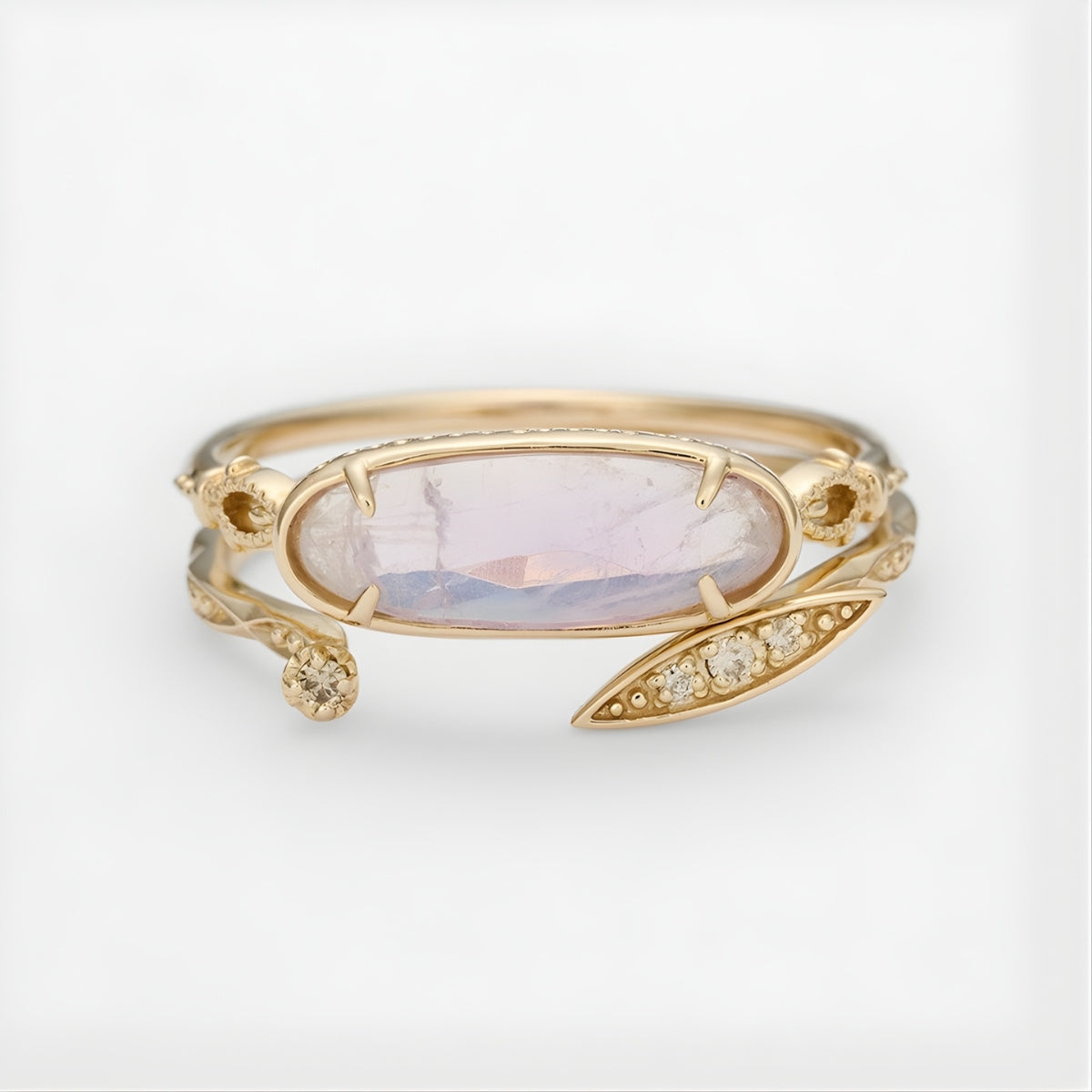 Mystery Labradorite Amethyst Ring