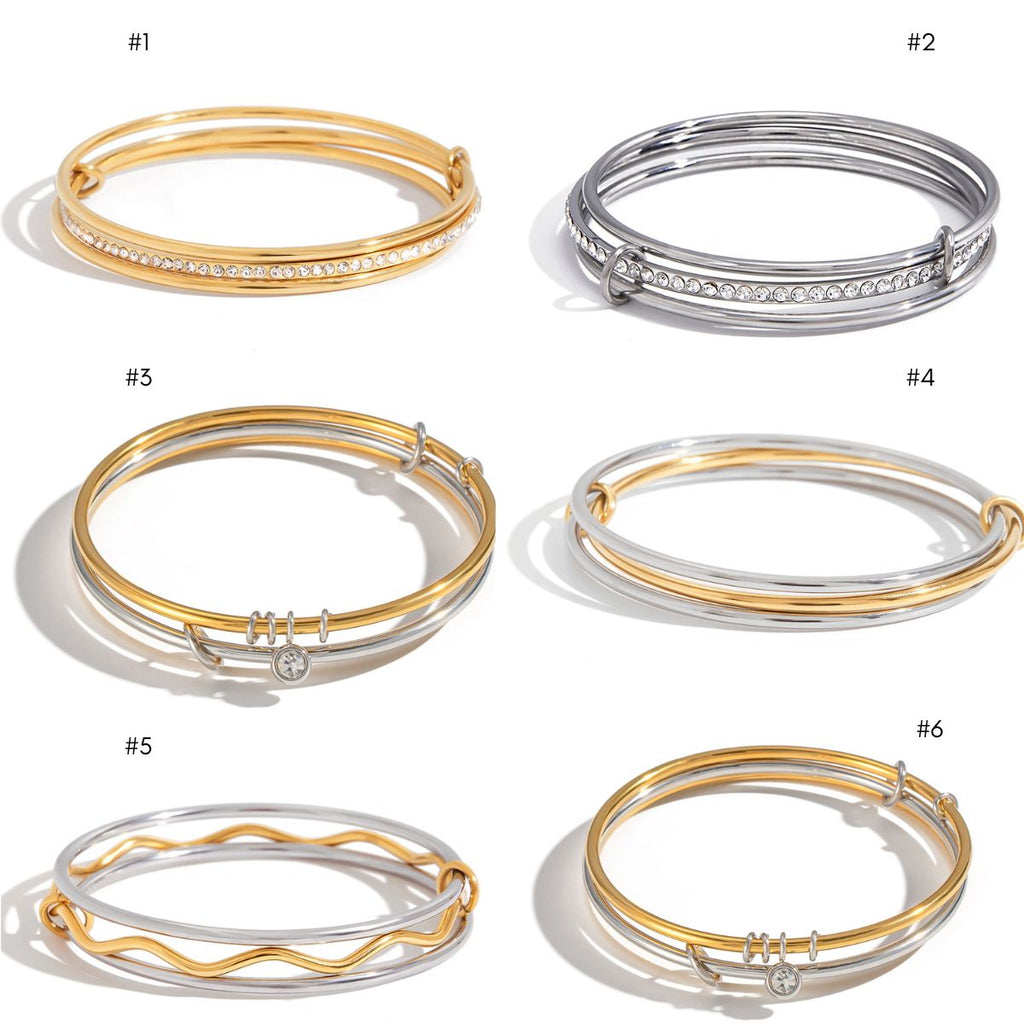 Stacking Crossover Wrap Bangle Bracelet