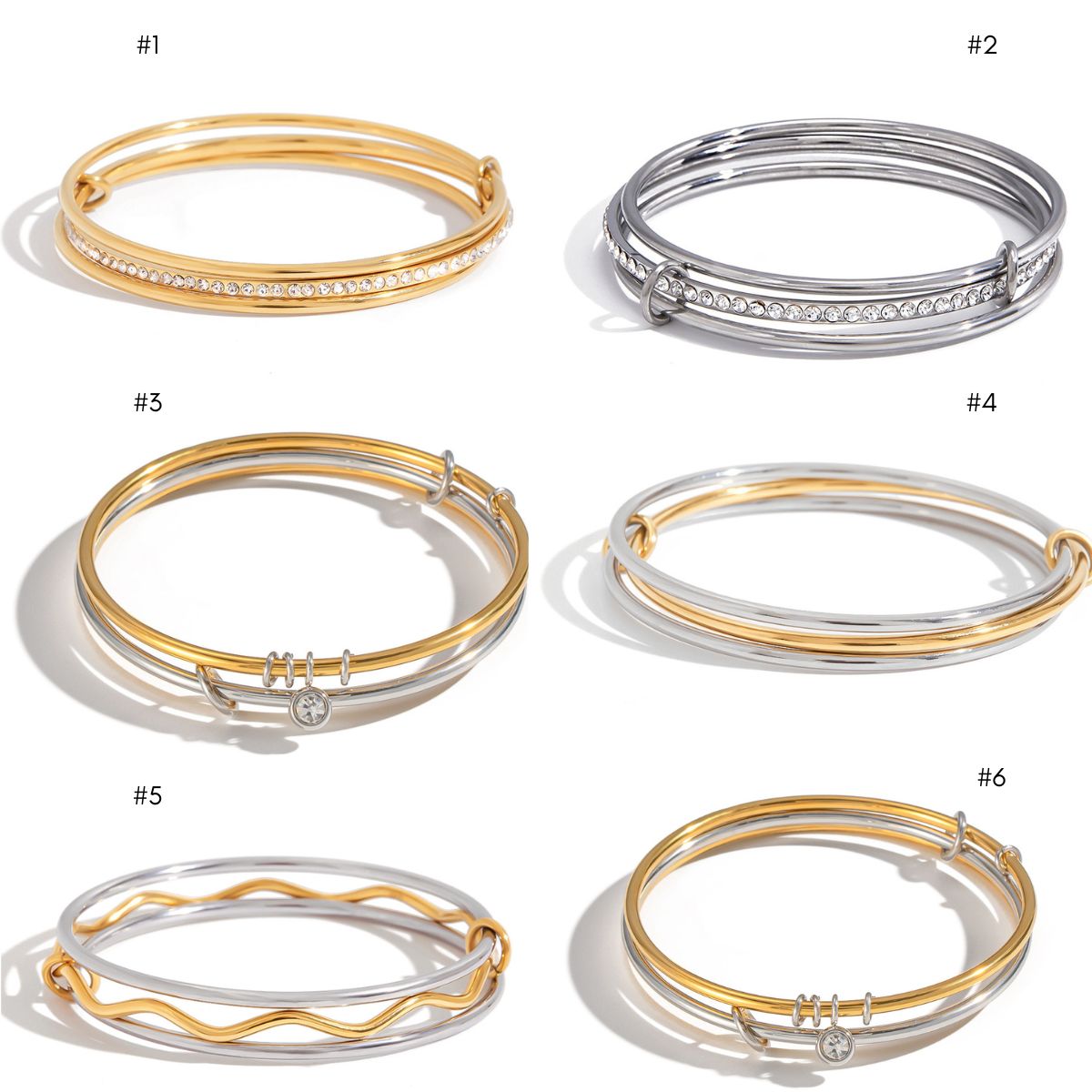 Stacking Crossover Wrap Bangle Bracelet