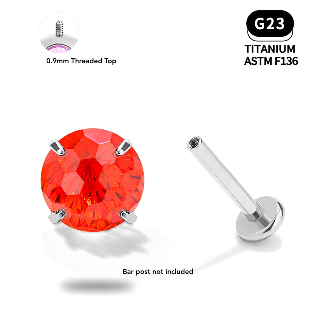 Celestial Spark Titanium CZ Flat Back Stud