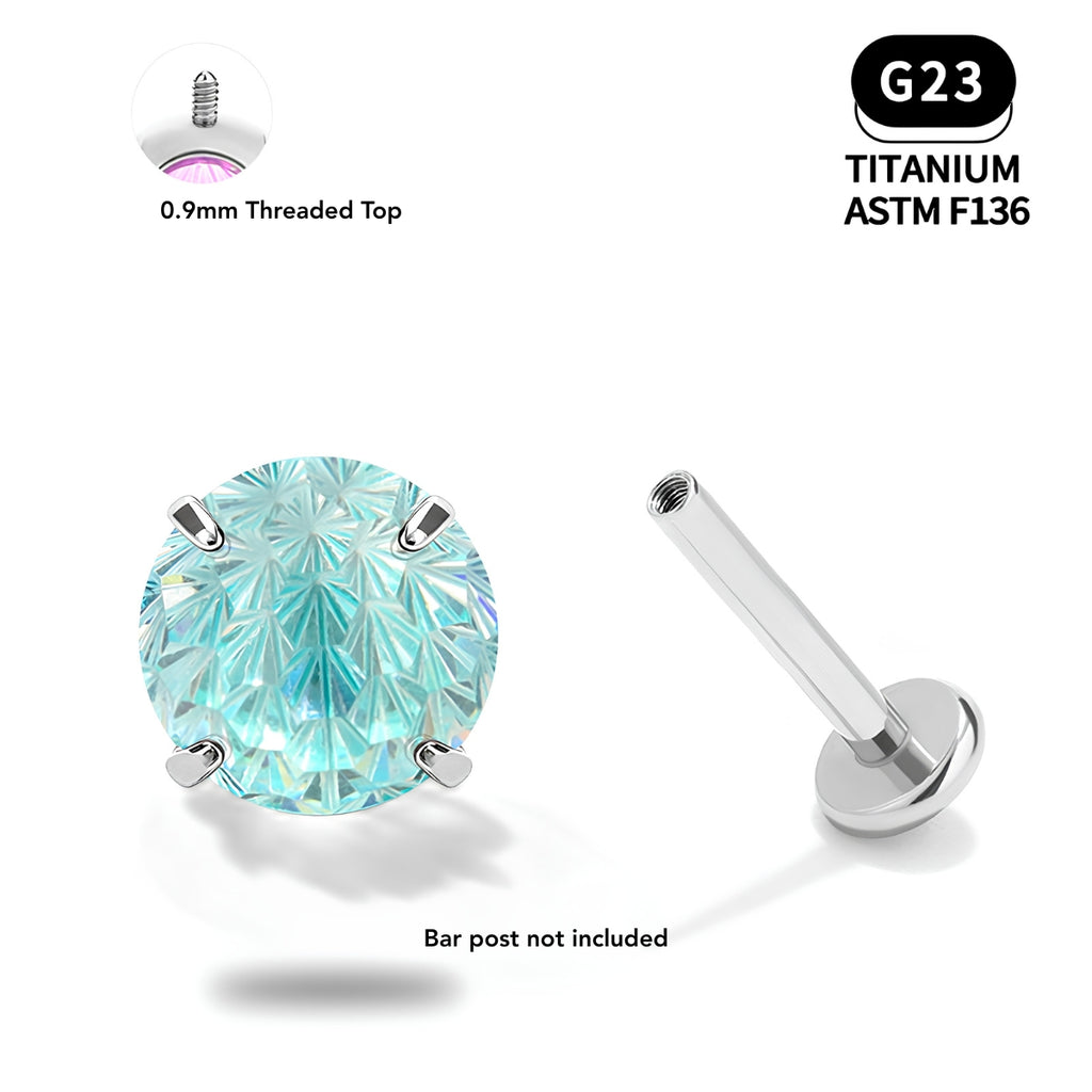 Celestial Spark Titanium CZ Flat Back Stud
