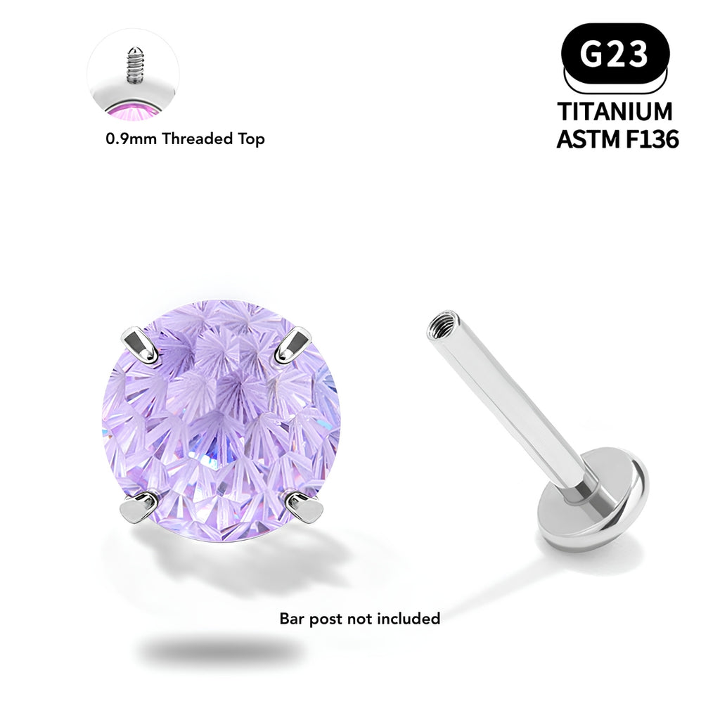 Celestial Spark Titanium CZ Flat Back Stud