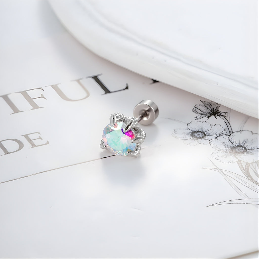 Angel Wing CZ Conch Helix Earrings