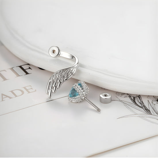 Angel Wing CZ Conch Helix Earrings
