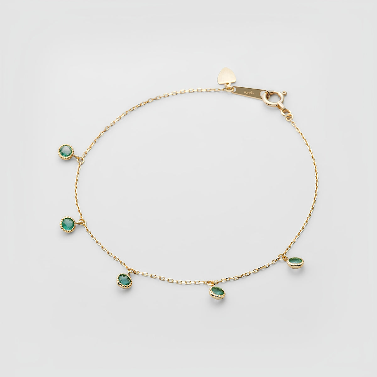 Labradorite Gemstone Bracelet with Charm