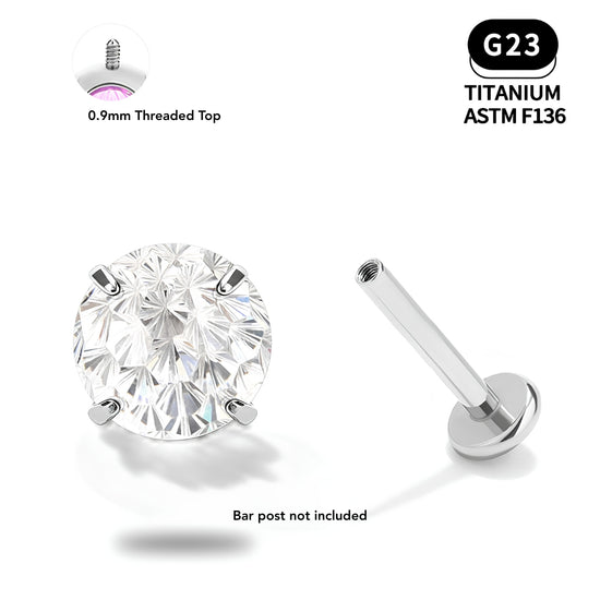 Celestial Spark Titanium CZ Flat Back Stud