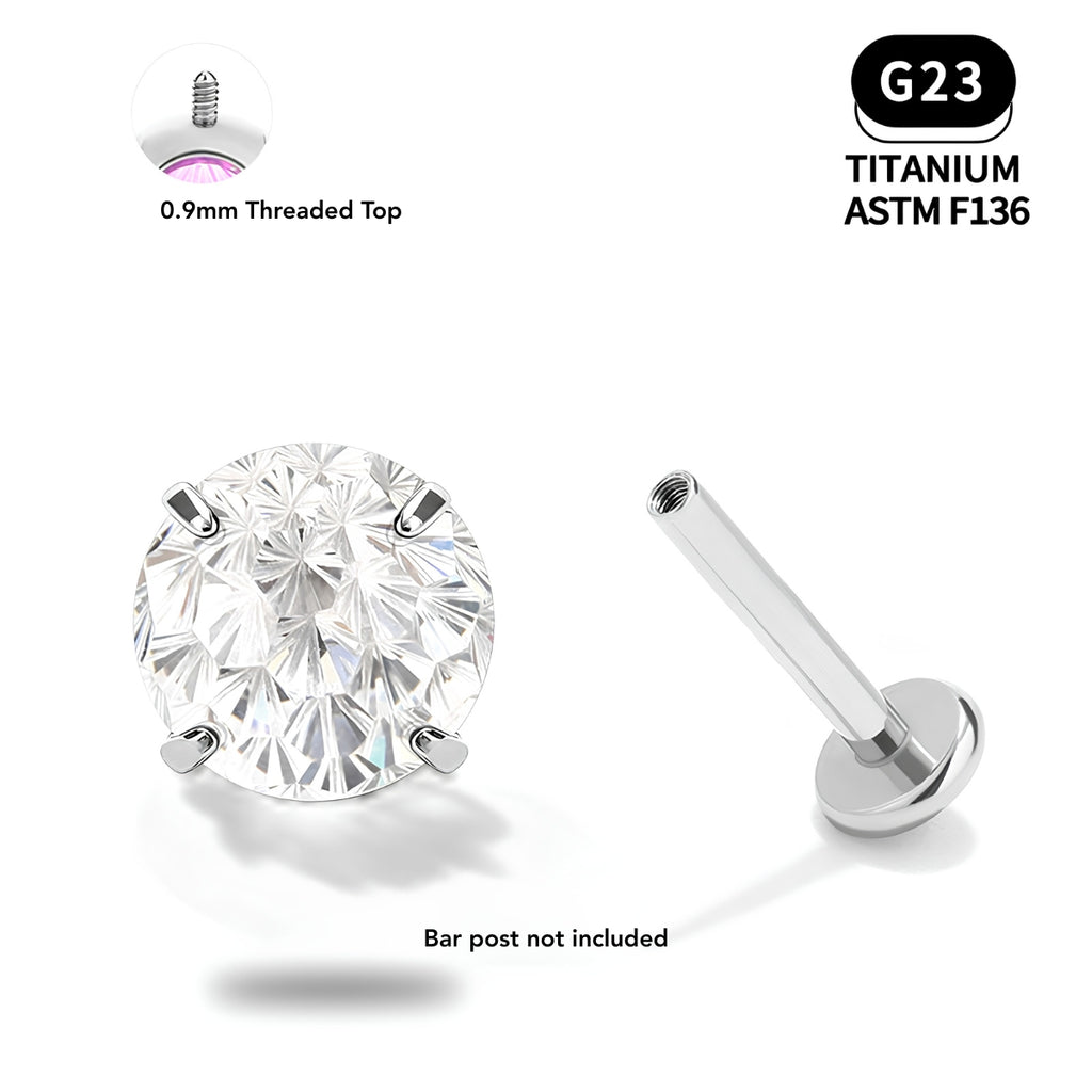 Celestial Spark Titanium CZ Flat Back Stud