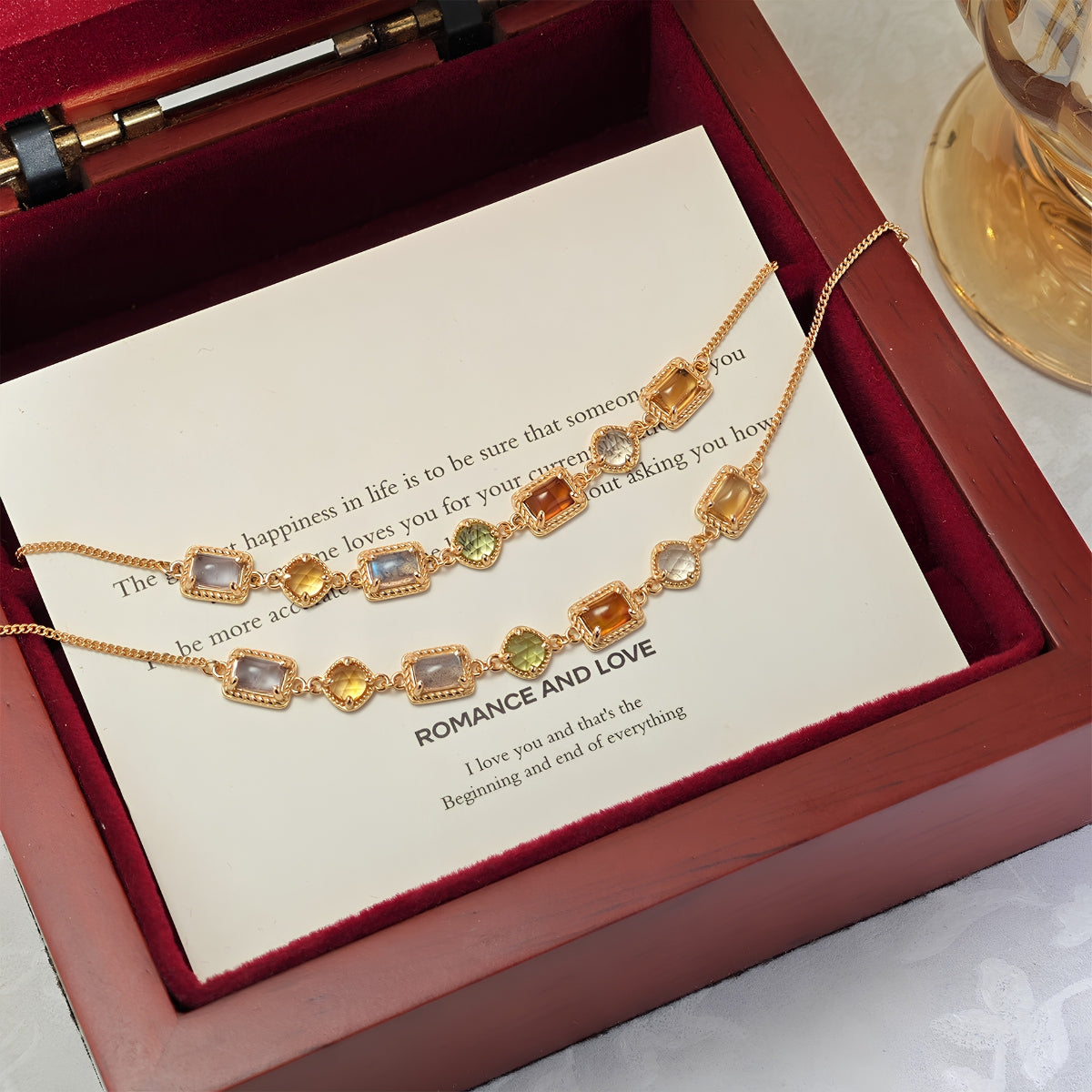Multi Gemstone Baguette Bracelet