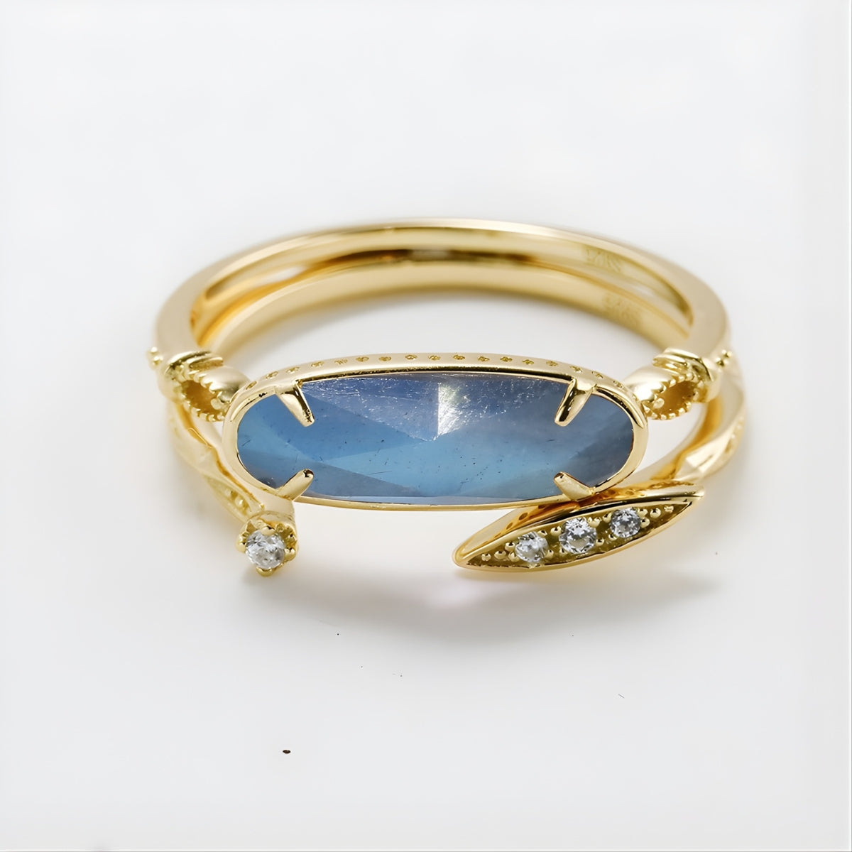 Mystery Labradorite Amethyst Ring
