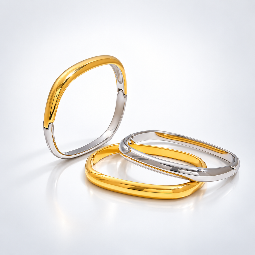 Modern Square Dome Bangle