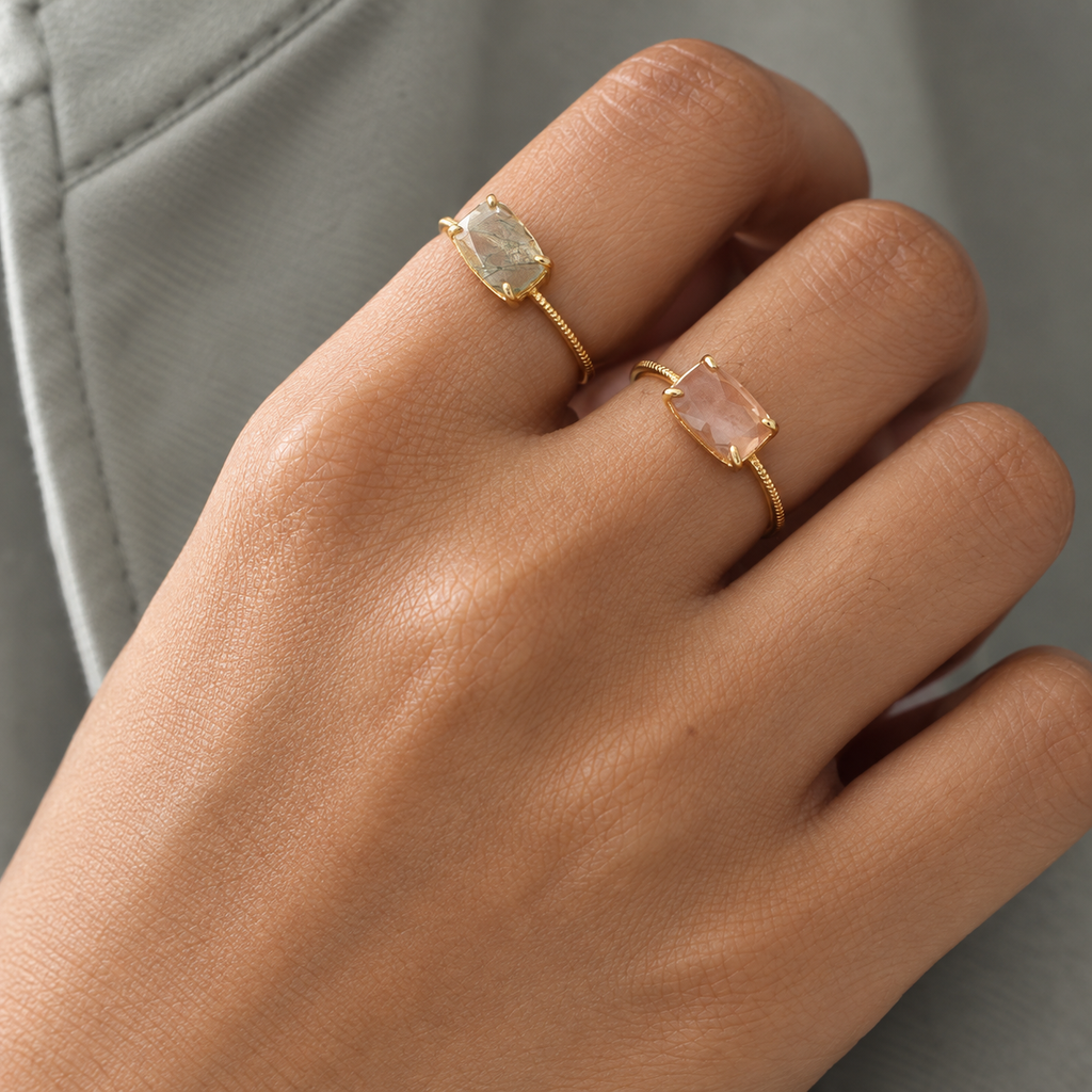 Golden Hour Natural Rutilated Quartz Ring