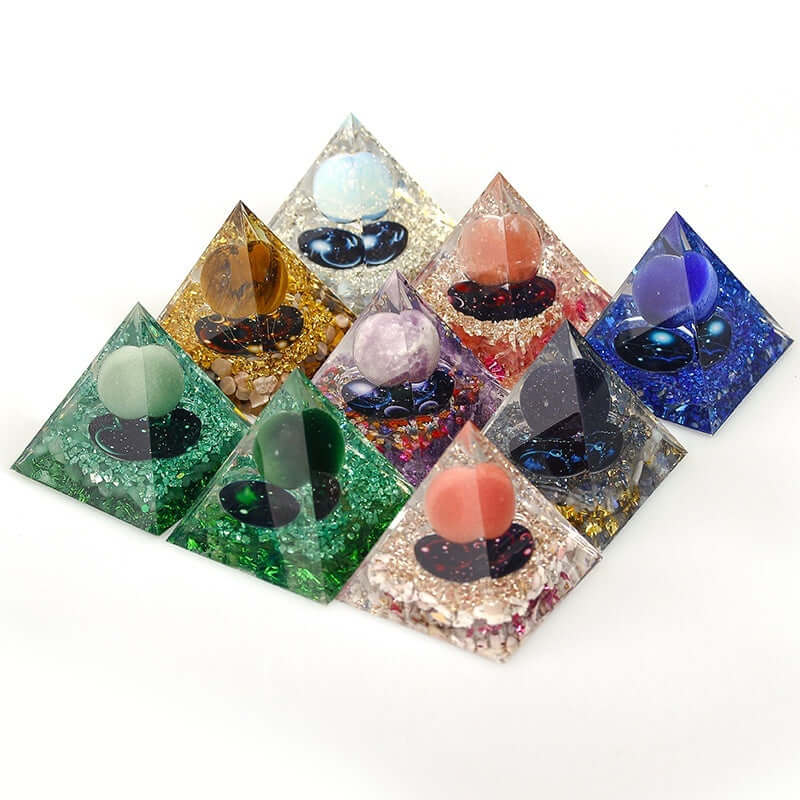 Handcraft Zodiac Pyramid Crystal Home Decoration Ornaments
