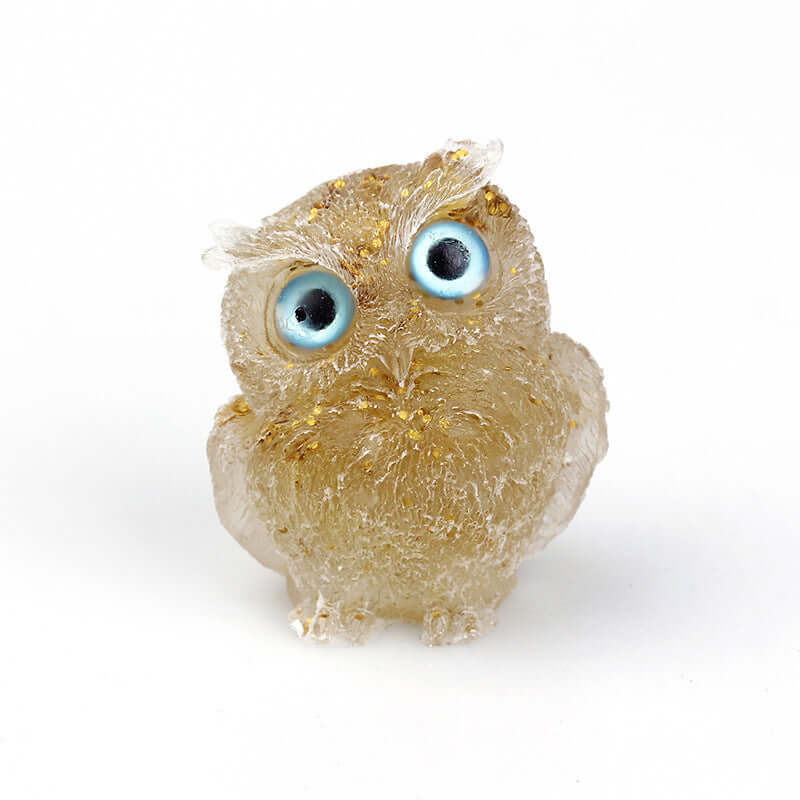 Crystal Stone Owl Ornaments Table Top Decoration