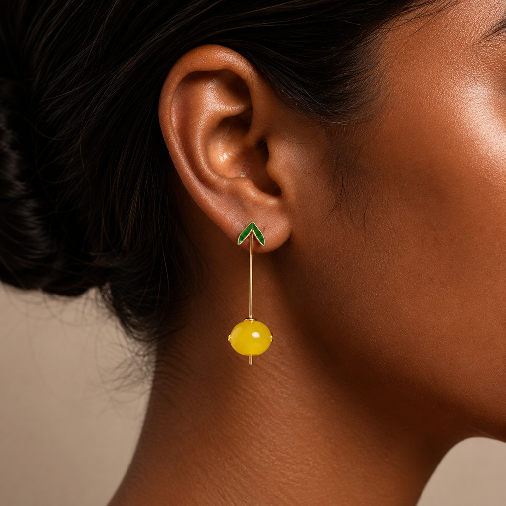 Sweet Harvest Strawberry Fruit Drop Earrings