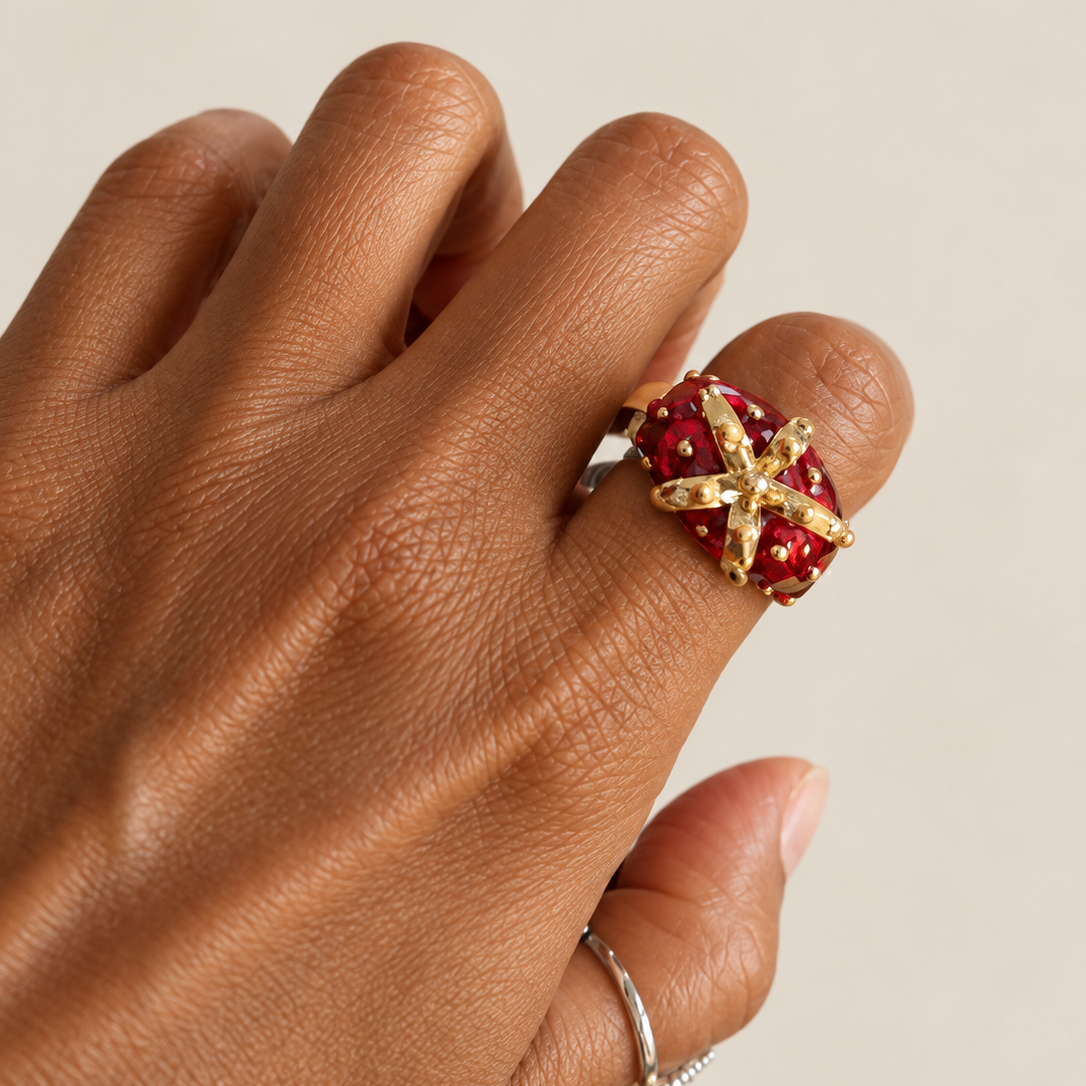 Fruity Fun Colorful Statement Ring