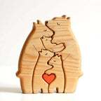 Wooden Bear Family Custom Name Puzzle Gift