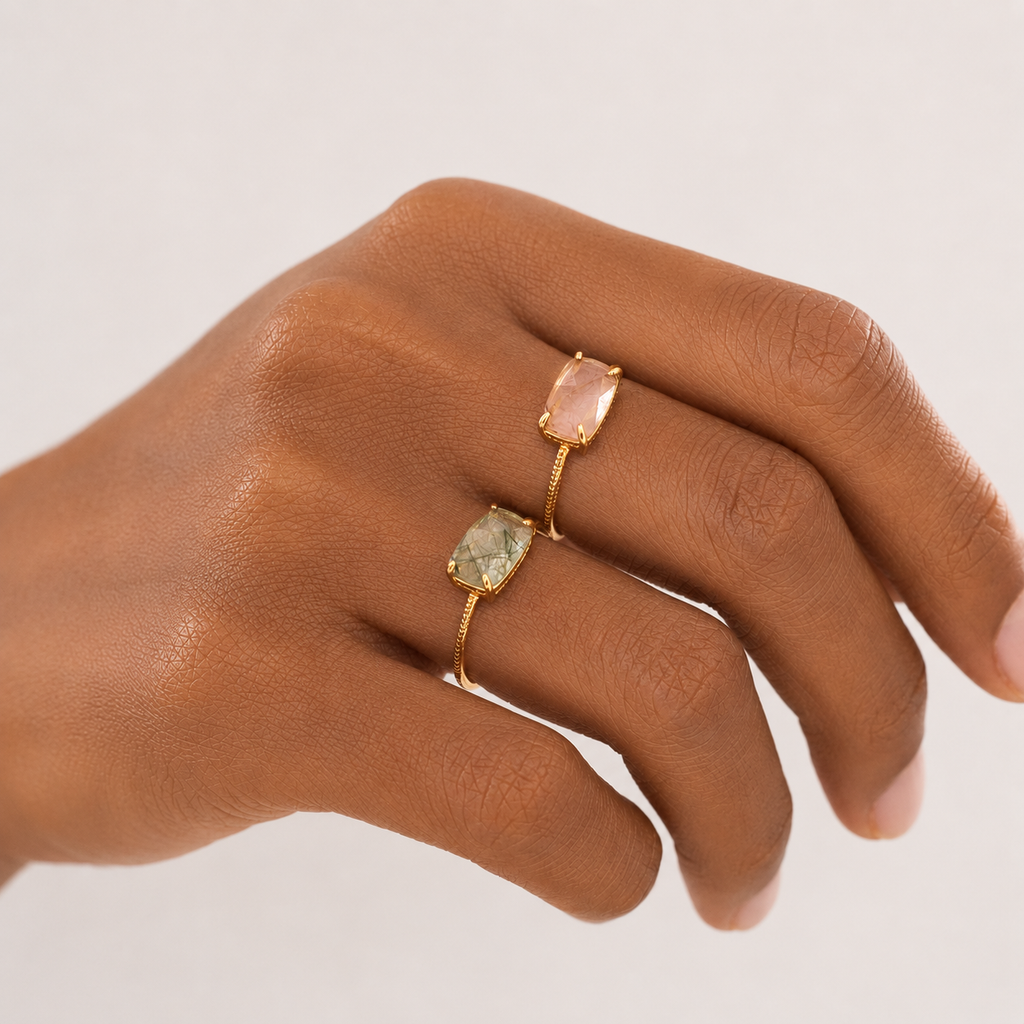 Golden Hour Natural Rutilated Quartz Ring