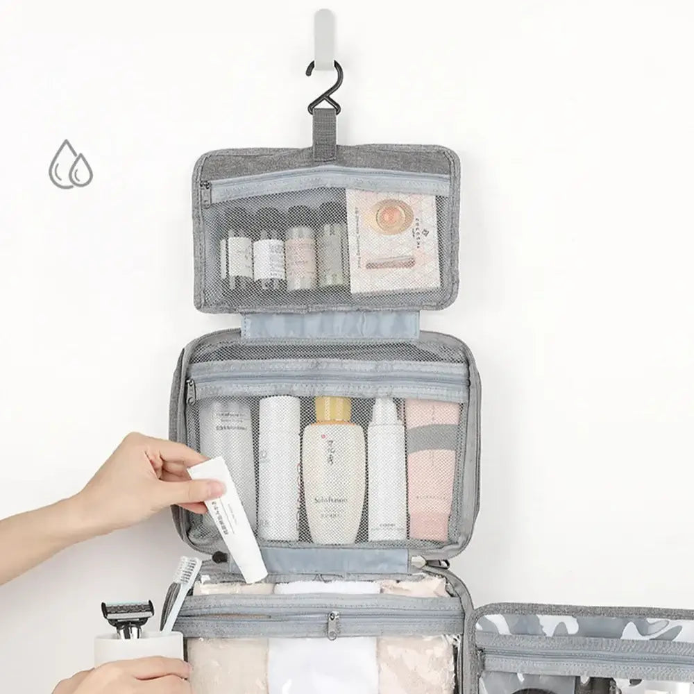 Hanging Waterproof Foldable Toiletry Wash Bag Travel Bag