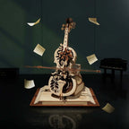 Magic Cello Mechanical Music Box, Creative 3D Wooden Puzzle