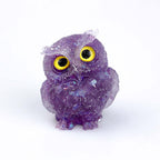 Crystal Stone Owl Ornaments Table Top Decoration
