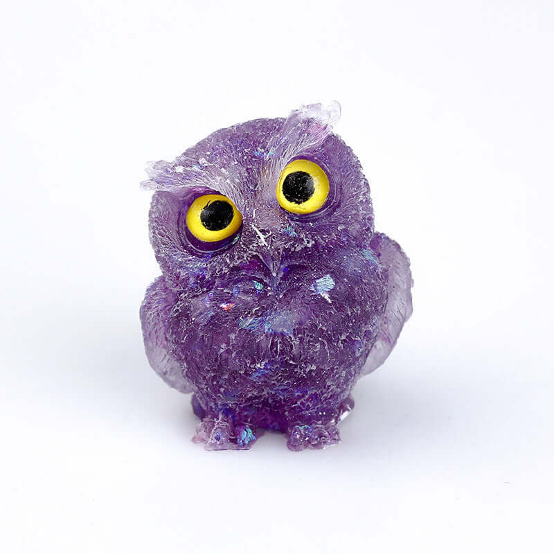 Crystal Stone Owl Ornaments Table Top Decoration
