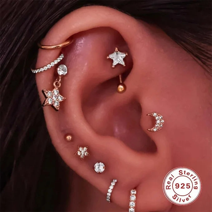 cartilage earrings, piercing jewelry, cartilage piercing, body jewelry, helix piercing, helix earrings, tragus piercing