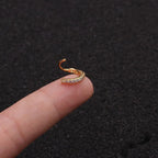 20G 6mm 8mm CZ Pave Hoop Piercing Septum Ring | ER8508